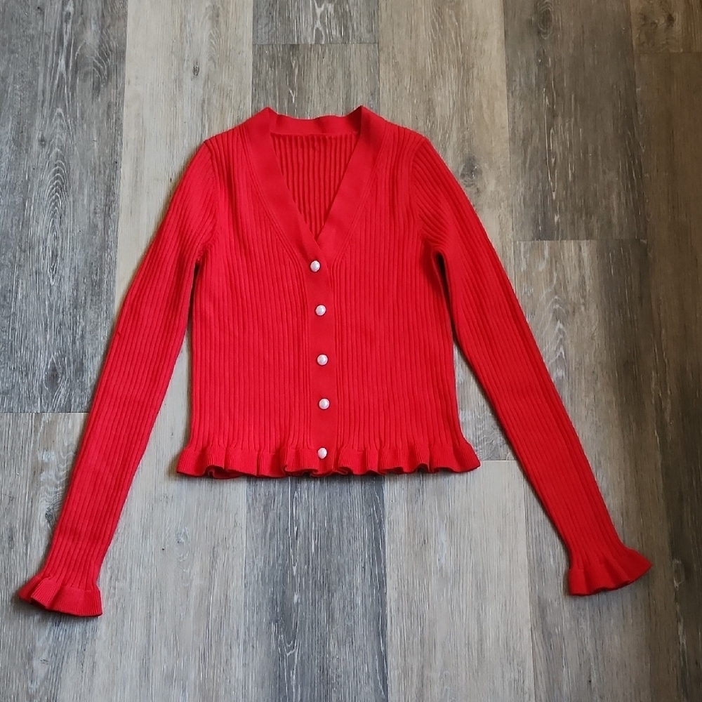 Commense Red Button Down Shirt